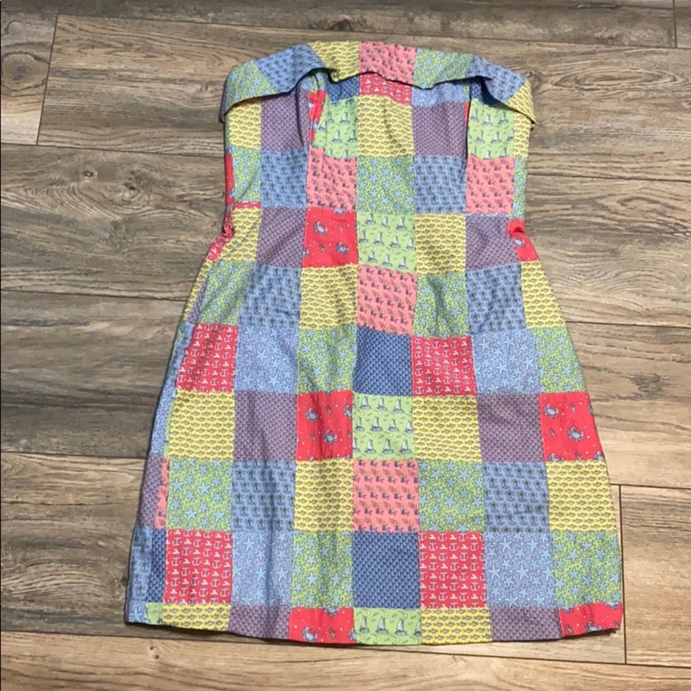 Heritage Patchwork Strapless Dress NWT